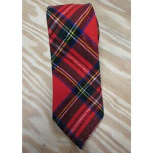 Kinloch Anderson Neck Tie Pure Wool Royal Stewart Tartan Plaid Scotland